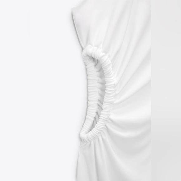 Zara Dress maxi halter cut out white wedding coctail party - Picture 10 of 10